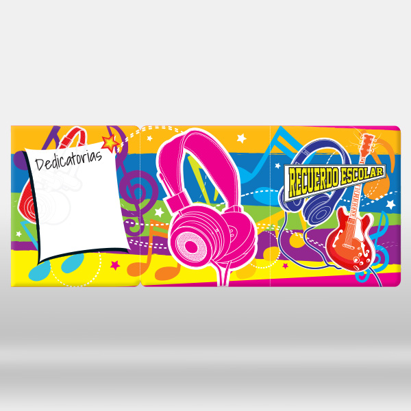 Carpeta ilustrada para fotografías escolares