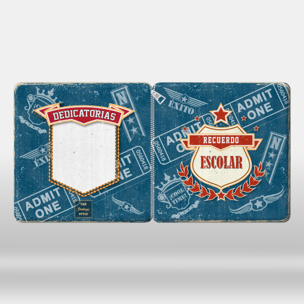 Carpeta ilustrada para fotografías escolares