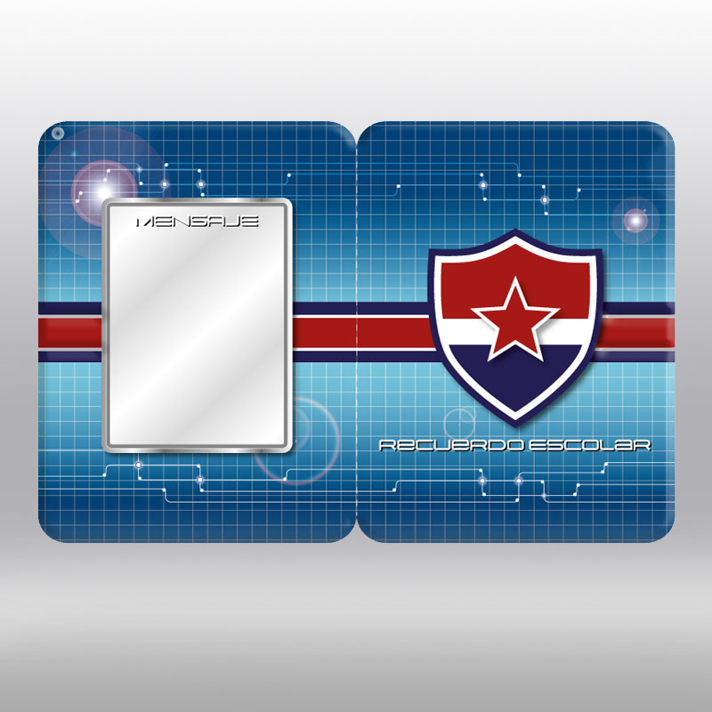 Carpeta ilustrada para fotografías escolares